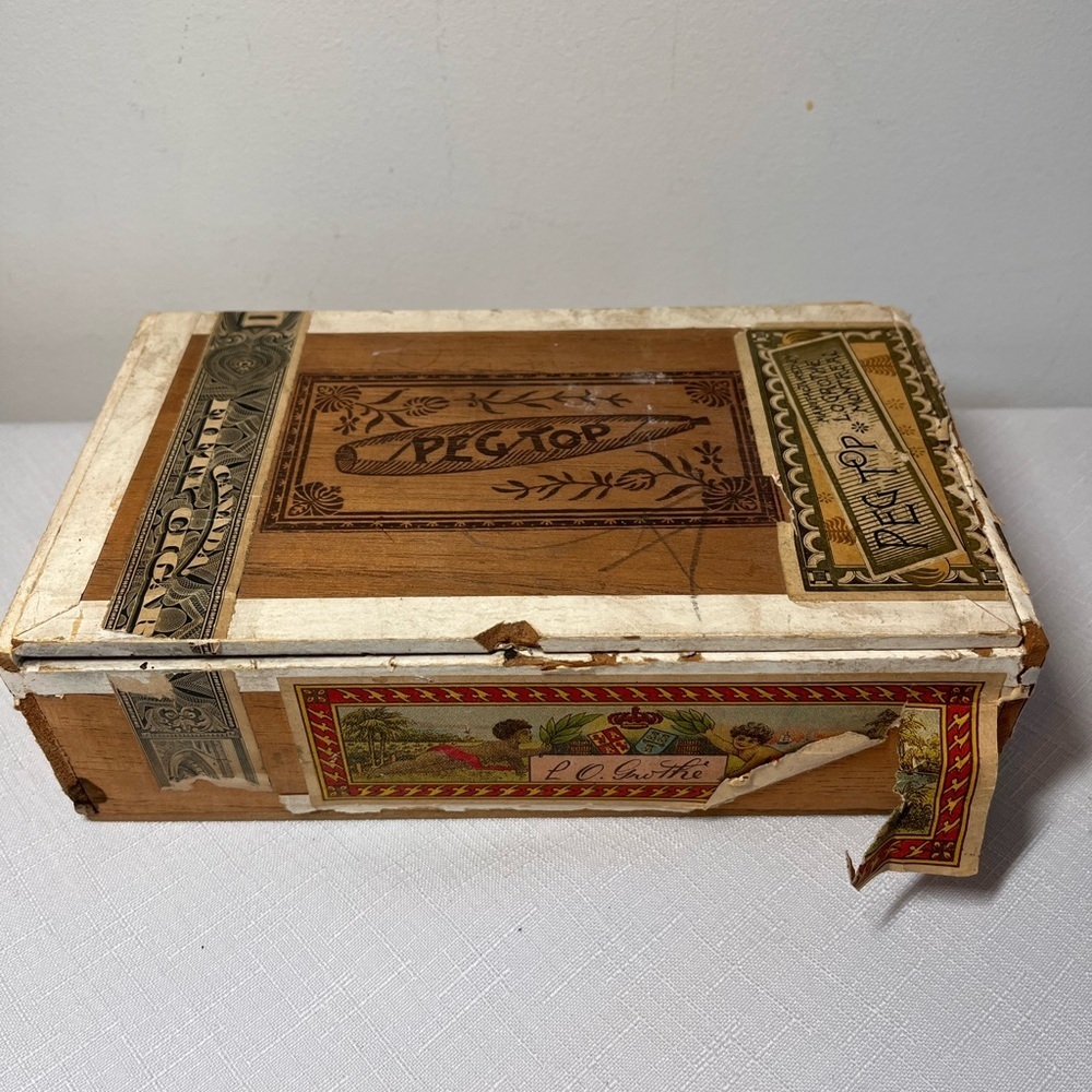 Vintage THE CHALLENGER Wooden Cigar Box Decorative Labels from COLORADO